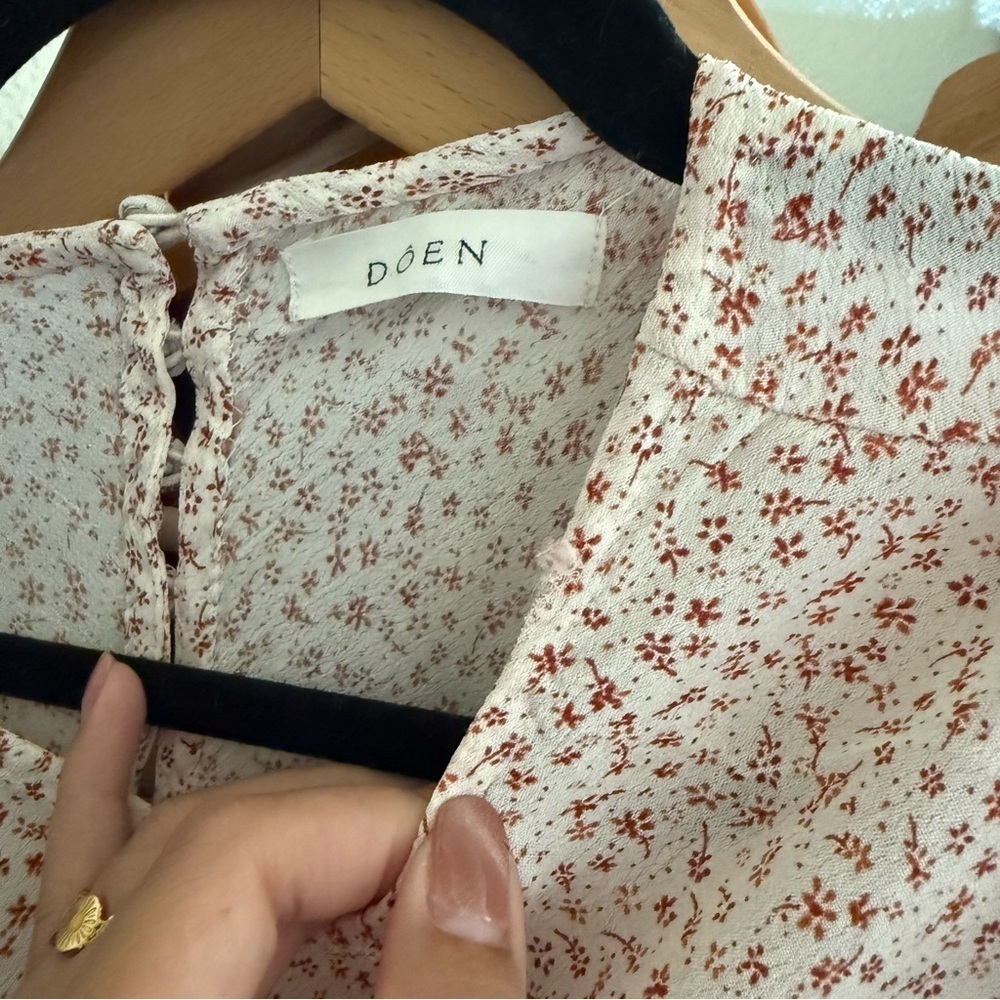 Doen Ortigia Floral Ditsy Mini Dress In Rosepink XL - Picture 10 of 10